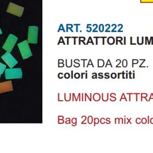 ATTRATTORI LUMINOSI MM.8 BUSTA DA 20 PZ. COLORI ASSORTITI