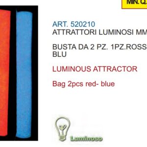 ATTRATTORE FLUORESCENTE MM.50 2 PZ. 1 PZ.ROSSO E 1 PZ.BLU