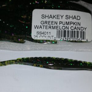 SHAKEY SHAD GREEN PUMPKIN WATERMELON CANDY
