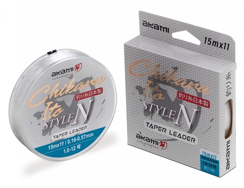 AKAMI TAPERED LEADER CHIKARA CLEAR 15mt x 11pz. mis. 0,18- 0,57